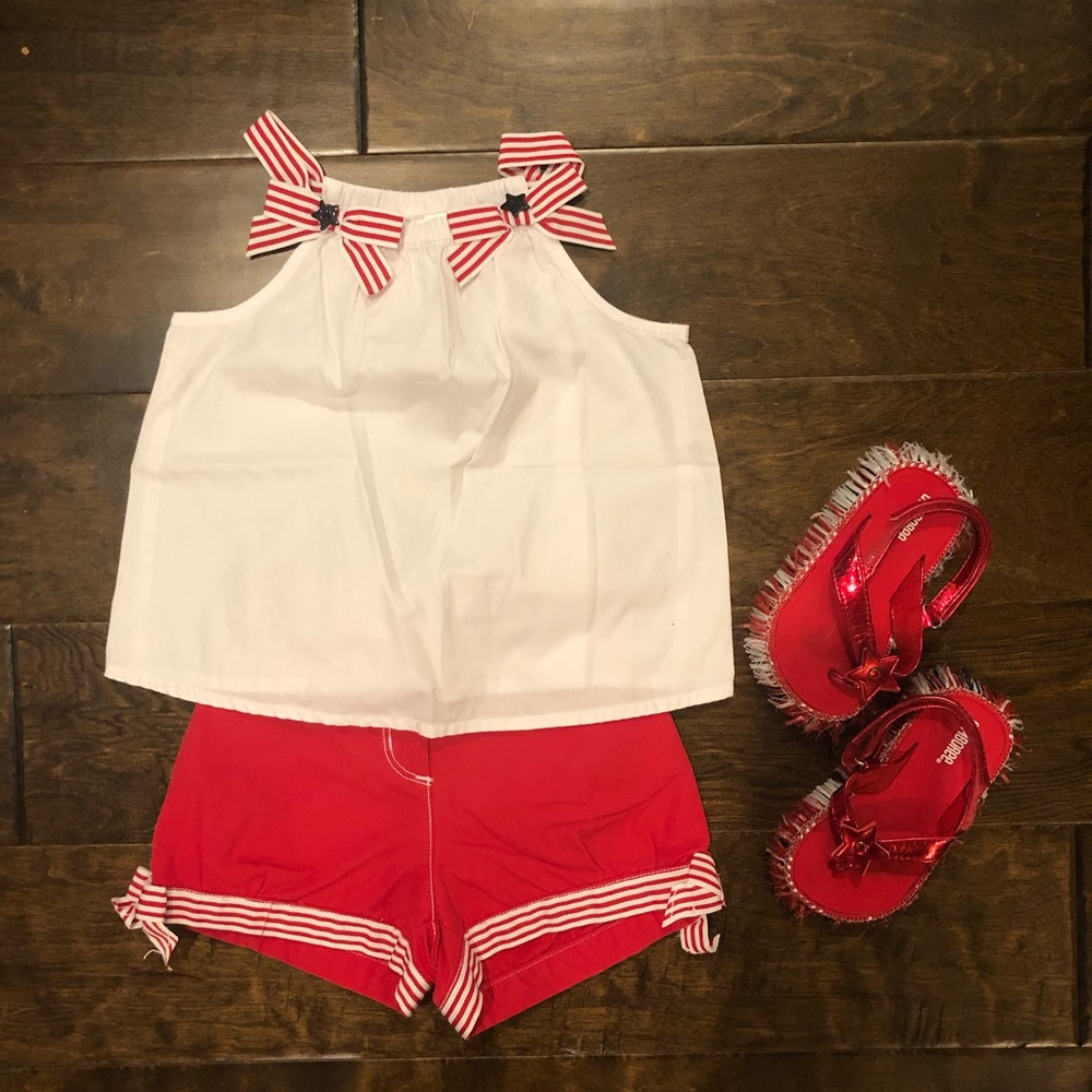 Gymboree 4th of July Outfit with Shoes